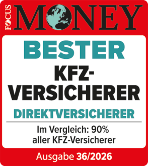 FOCUS-MONEY-Siegel: Bester Kfz-Versicherer 2026 in der Kategorie Direktversicherer