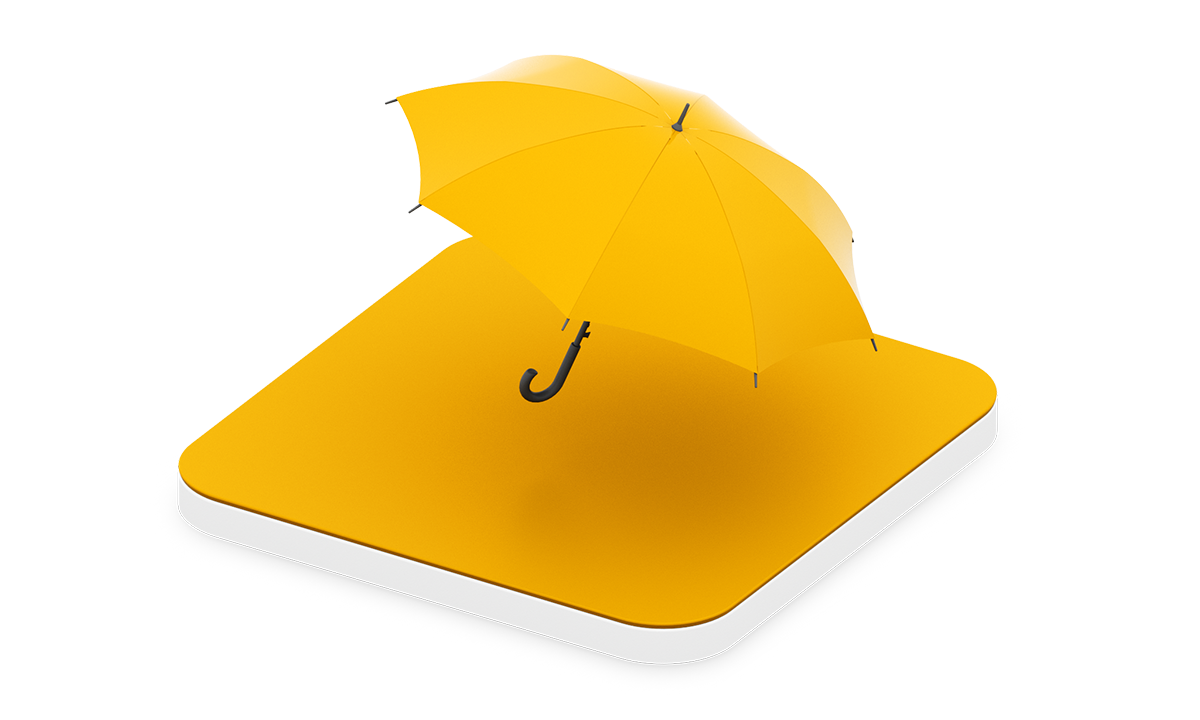 Ein Regenschirm als Symbol für die Risikolebensversicherung 