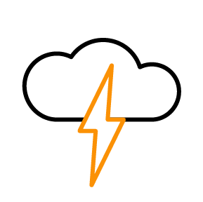 Stilisierte Darstellung einer Gewitterwolke