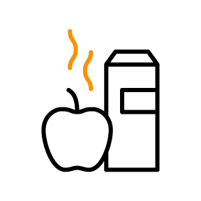 Stilisierte Darstellung von faulenden Nahrungsmittteln