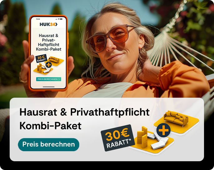 Sichern Sie sich jetzt das Sorglos Sommer Spar-Paket: 30 € Rabatt beim Abschluss einer Hausrat- und Privathaftpflichtversicherung als Kombi-Schutz!