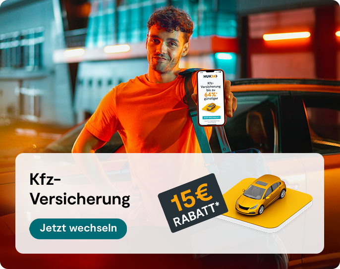 Jetzt 15 € Rabatt auf die Kfz-Versicherung sichern. Jetzt hier klicken.