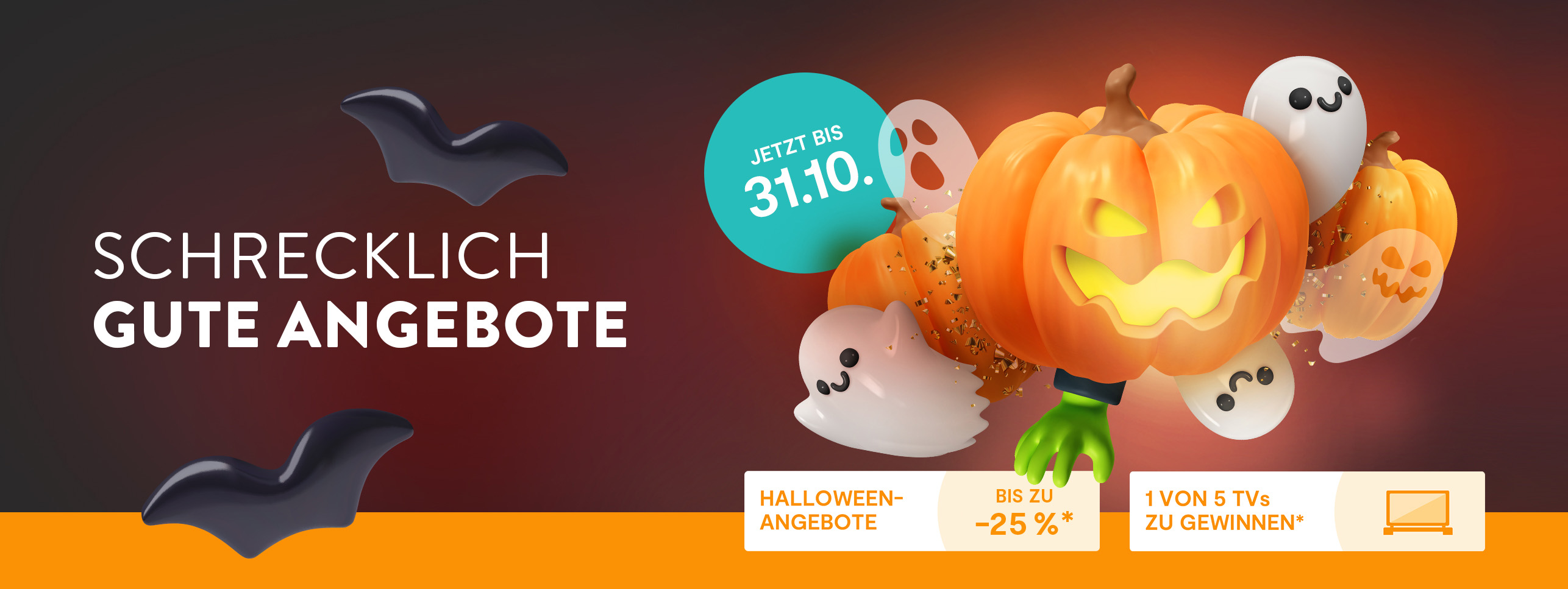 Die HUK24 Halloween Angebot – entdecken Sie tolle Rabatte und sichern Sie sich die Chance auf einen Smart-TV bis 31.10.