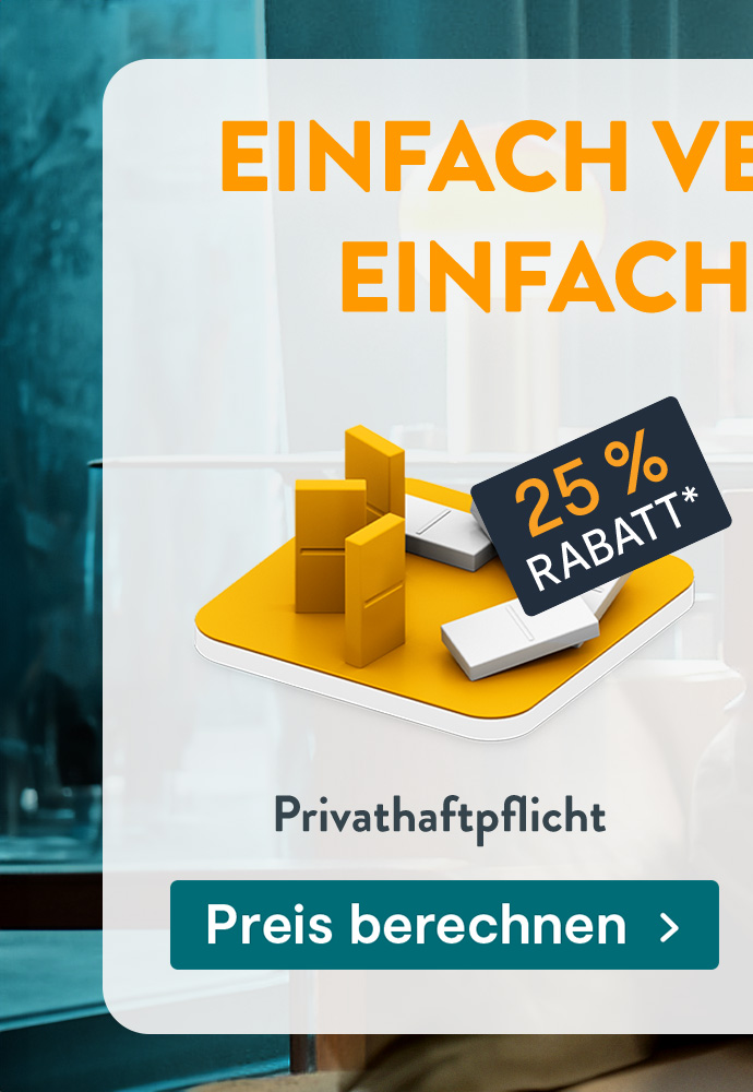Sichern Sie sich jetzt 25 % Rabatt auf die Privathaftpflichtversicherung. Jetzt hier klicken!