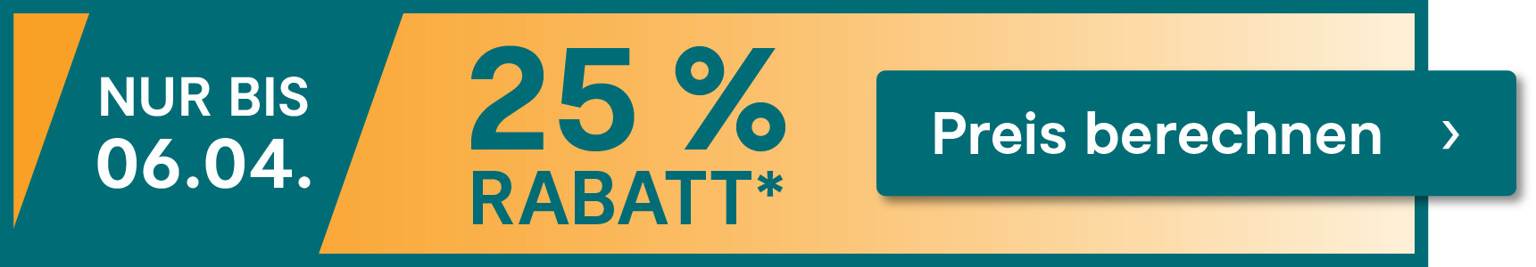 Nur noch bis zum 06.04.2026 beim Abschluss einer Versicherung 25 % Rabatt sichern. Jetzt hier klicken.