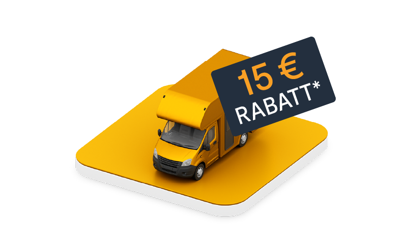 15 € Rabatt* auf die Wohnmobilversicherung