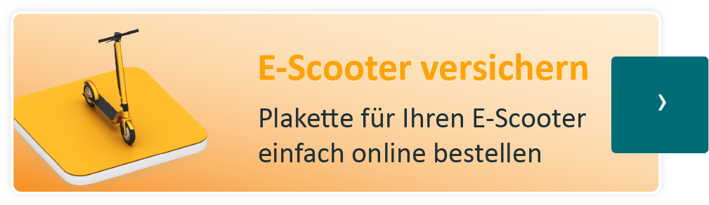 E-Scooter versichern - Plakette für Ihren E-Scooter einfach online bestellen