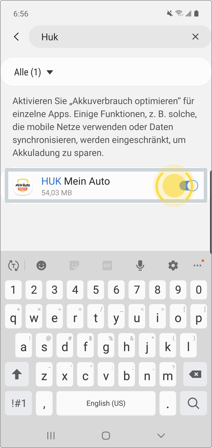 Samsung mit Android 11 - Akkuoptimierung ausschalten (mehrere Schritte)