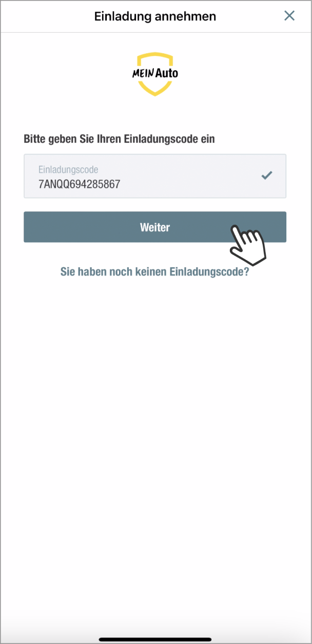 Screenshot der Telematik App